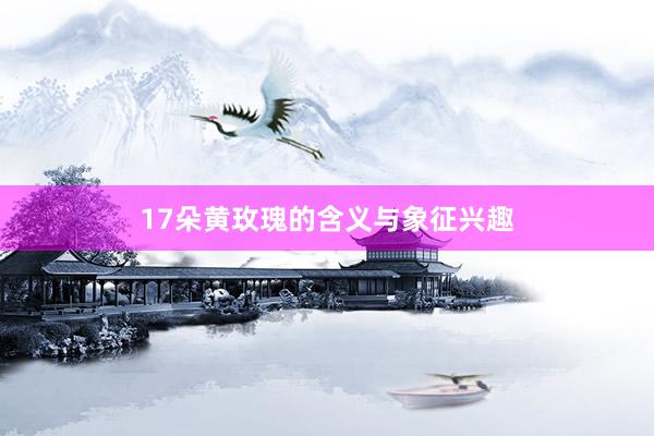 17朵黄玫瑰的含义与象征兴趣